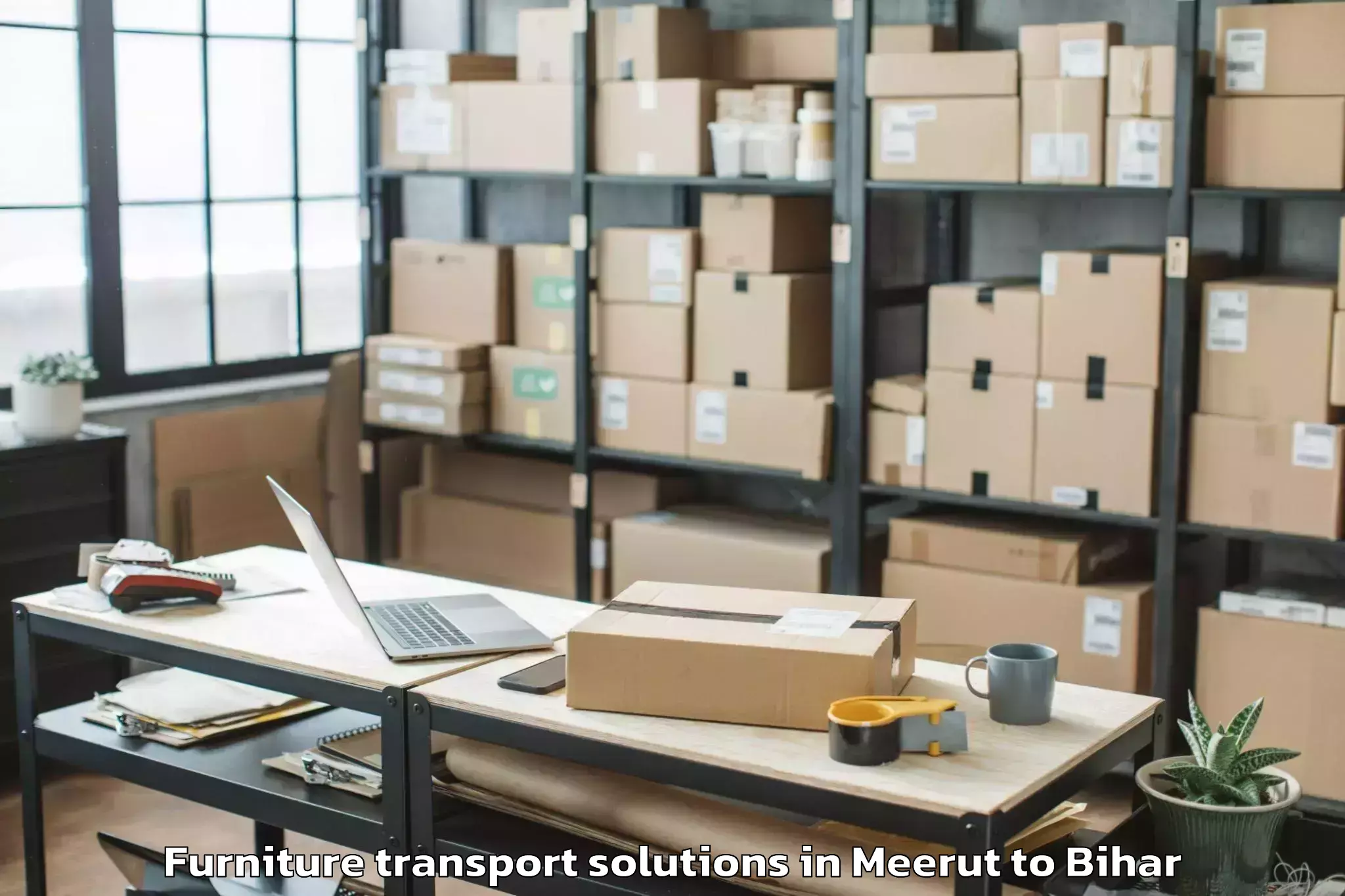 Book Your Meerut to Laukaha Furniture Transport Solutions Today